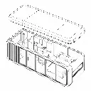 Vista isométrica explotada de cápsula modular.webp