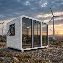Cabaña modular entre aerogeneradores.webp